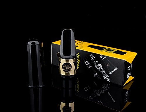 Glory Alto Saxophone Mouthpiece Kit with Ligature,one reed and Plastic Cap-Gold - Image 4