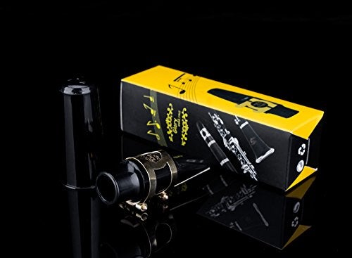 Glory Alto Saxophone Mouthpiece Kit with Ligature,one reed and Plastic Cap-Gold - Image 5