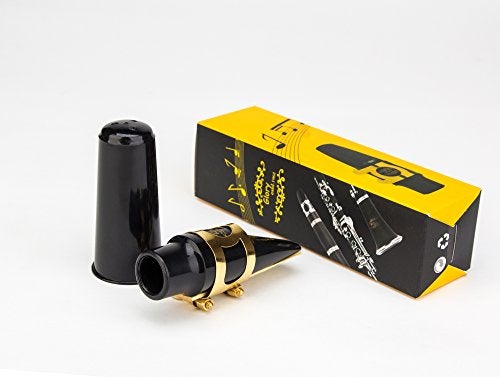 Glory Alto Saxophone Mouthpiece Kit with Ligature,one reed and Plastic Cap-Gold - Image 3