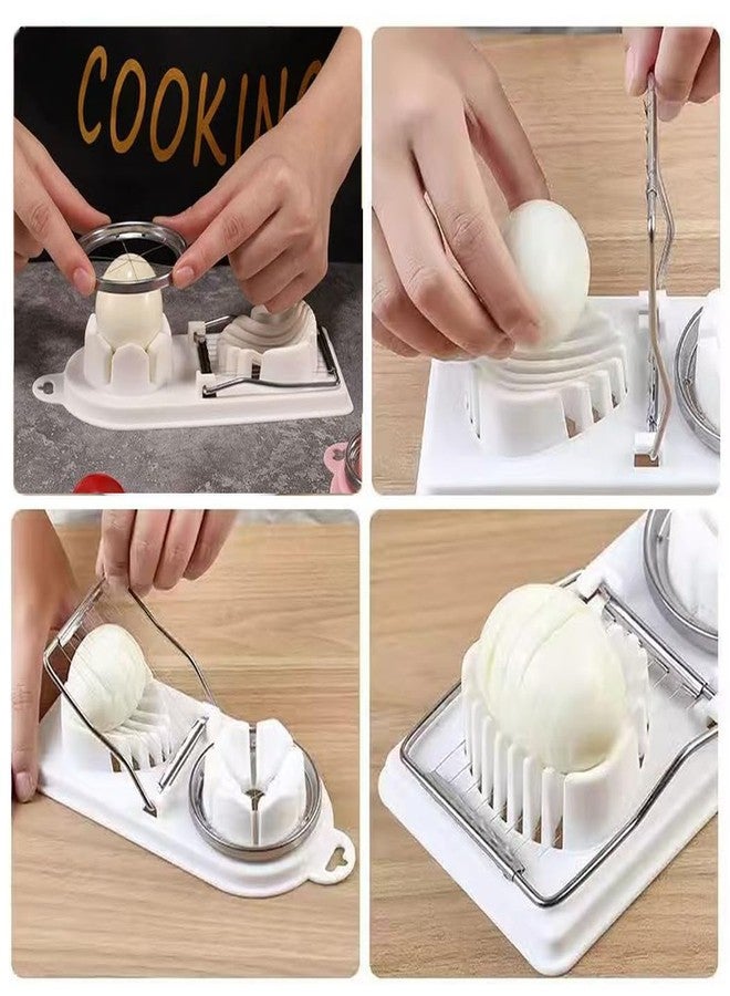 Yindeful Egg Slicer for Hard Boiled Eggs Egg Cutter Strawberry Slicer Heavy Duty Tomato Slicer Stainless Steel Wire Multipurpose Egg Slicer Dicer for Soft Fruit Mushroom Home Use - Image 4