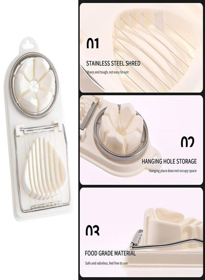 Yindeful Egg Slicer for Hard Boiled Eggs Egg Cutter Strawberry Slicer Heavy Duty Tomato Slicer Stainless Steel Wire Multipurpose Egg Slicer Dicer for Soft Fruit Mushroom Home Use - Image 3