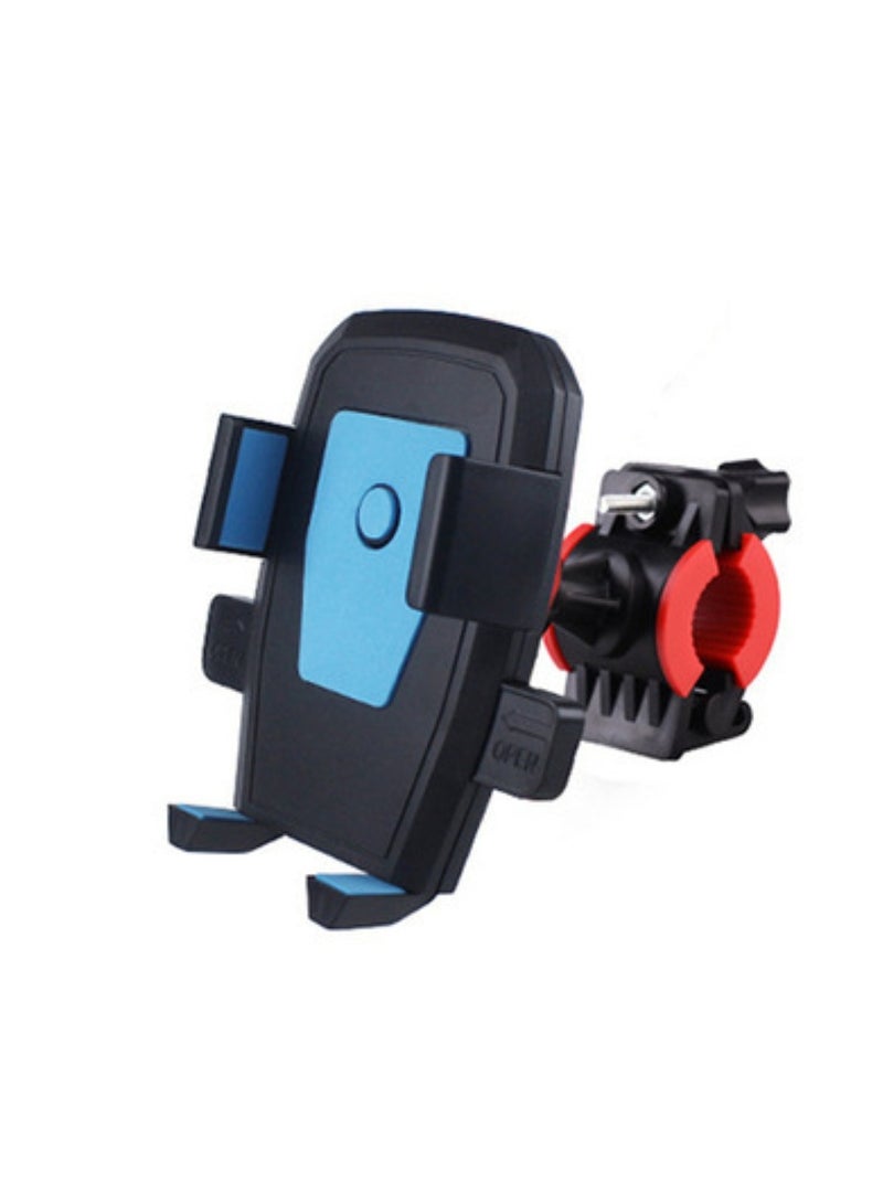 Huitich Square Shield Handlebar Bike & Motorcycle Phone Holder Blue, Secure Mobile Mount with Anti-Slip Grip - Image 1