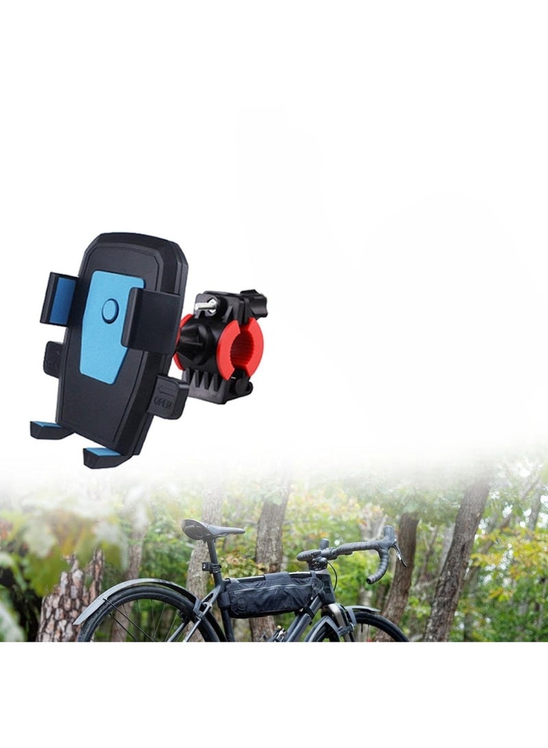Huitich Square Shield Handlebar Bike & Motorcycle Phone Holder Blue, Secure Mobile Mount with Anti-Slip Grip - Image 2