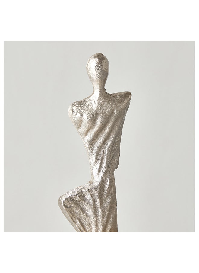 Home Box - Octan Aluminium Two-Tone Abstract Figurine Decorative Table Accent 10 x 41 x 10 cm - Image 1