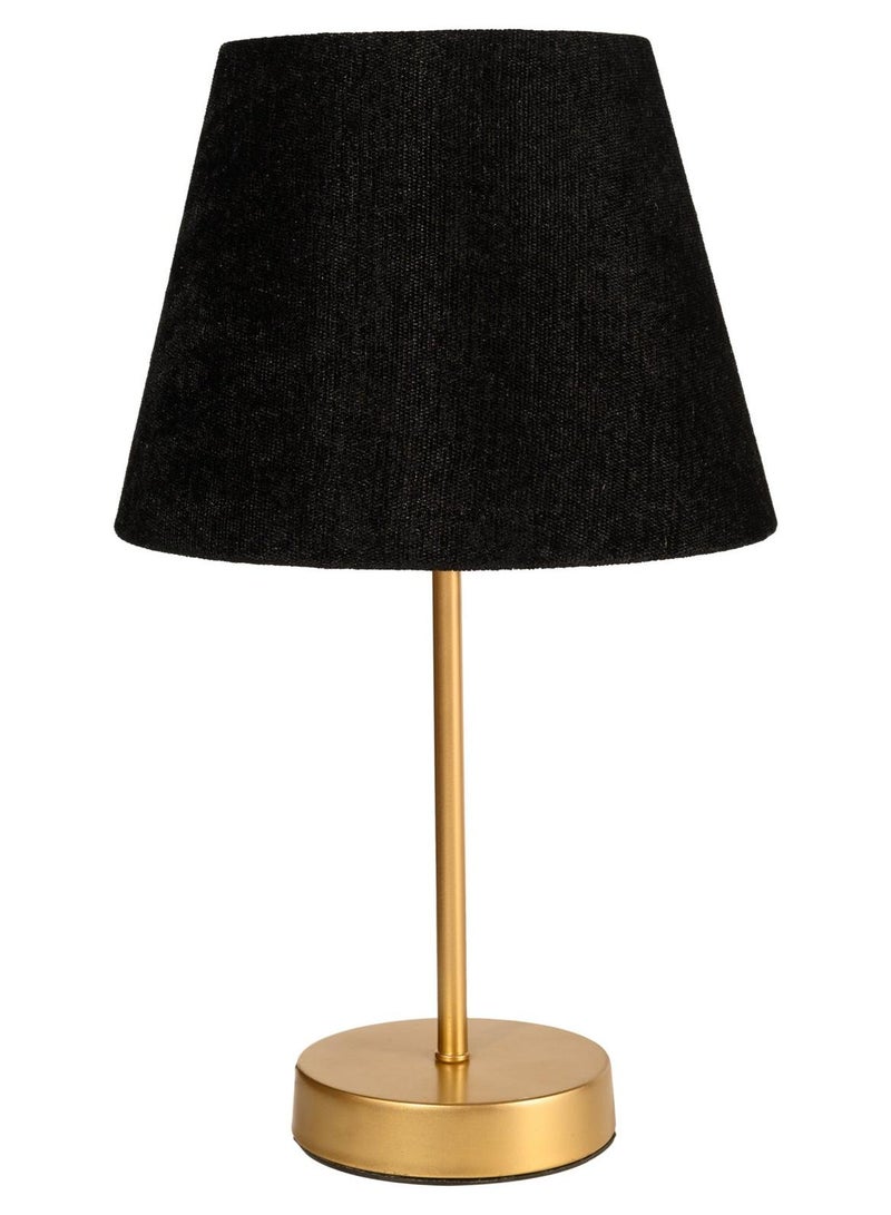 El Rawda Lighting Table Lamp  With A Unique Fabric  And Golden Metal - Modern Table Lamp for Bedroom & Living Room - | Color: Gold × Black | Size: 45x25x25 cm - Image 1