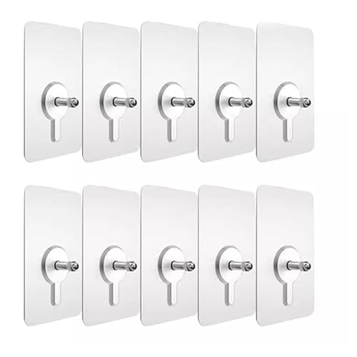 Boniry Hooks for Wall Without Drilling, Self Adhesive Nail Hooks for Hanging Strong, Durable & Easy-to-Install Wall Hooks for Home & Office - No Tools Required, (10, Nail Hook) - Image 1