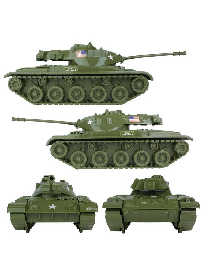 Tim Mee Toy مجموعة ألعاب مشاية تيم مي توي دبابة بولدوغ - أخضر عسكري 13 قطعة - صنع في الولايات المتحدة الأمريكية - Image 3