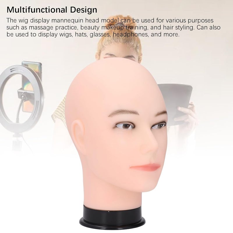 Male Mannequin Head With Makeup For Wig Hat Display And Styling Practice - Image 3