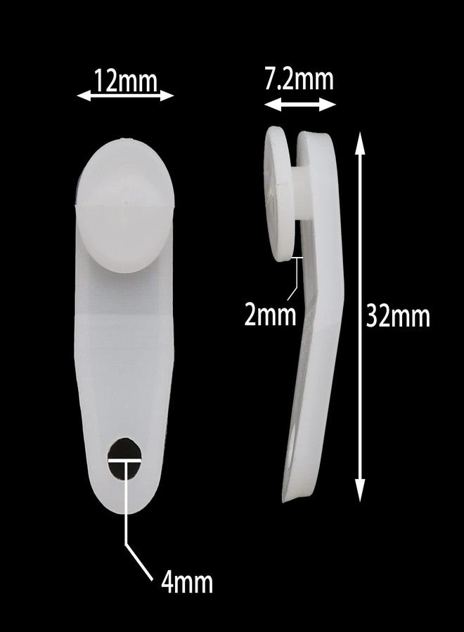 MEETOOT مجموعة MEETOOT المكونة من 50 قطعة من قضبان ستائر بلاستيكية قابلة للتركيب السريع، و50 قطعة من خطافات تعليق ستائر النوافذ لغرف المعيشة وغرف النوم. - Image 3