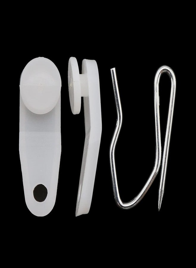 MEETOOT مجموعة MEETOOT المكونة من 50 قطعة من قضبان ستائر بلاستيكية قابلة للتركيب السريع، و50 قطعة من خطافات تعليق ستائر النوافذ لغرف المعيشة وغرف النوم. - Image 5