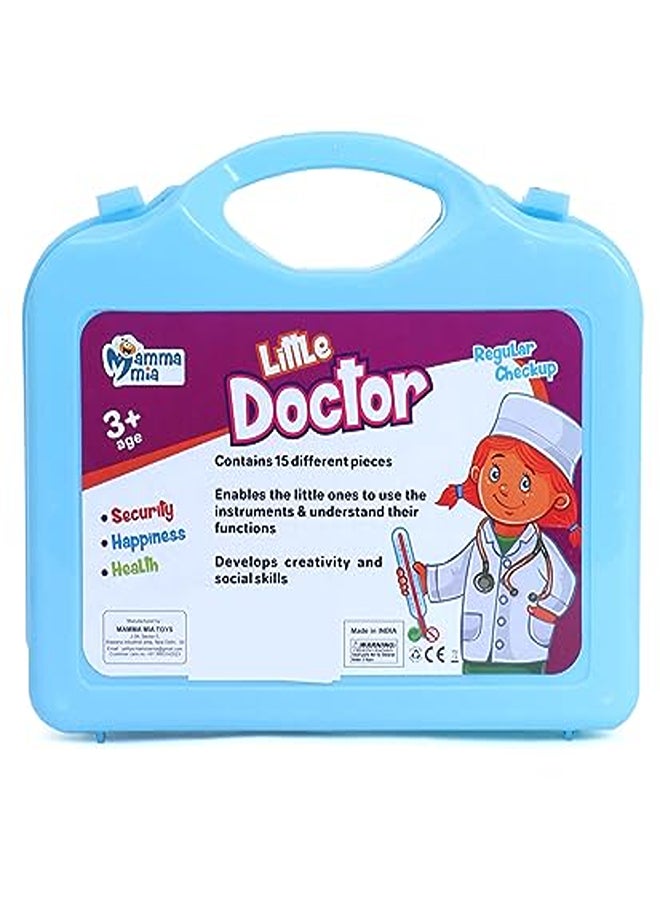 Doctor Set for Kids – Pretend Play Medical Kit with Accessories (Blue)