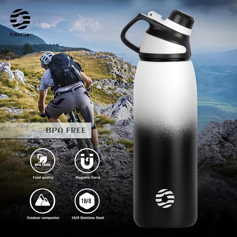 FjBottle Stainless Steel Water Bottle 600ml/800ml/1L/1.5L with Magnetic Lid, BPA Free Insulated Water Bottle, Sports Metal Water Bottle Hot&Cold Drinks Vacuum Flask Leak-Proof for Gym, Work, Travel - Image 5