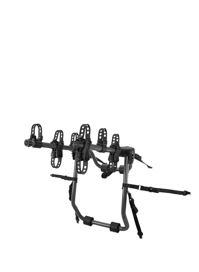 TORONTO Bicycle Trunk Mount Foldable 3 Bike Rack for Car SUV with Buffer Sponge Auto Hitch Mount Nylon Webbing Fixing  - Image 4