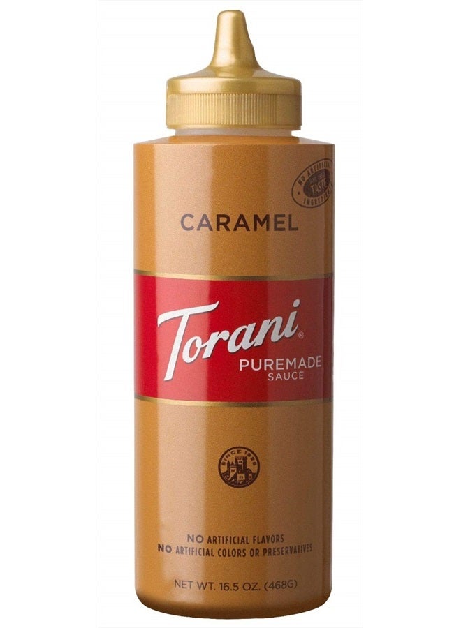 Torani صلصة الكراميل 16.5 أونصة. زجاجة ضغط - Image 1