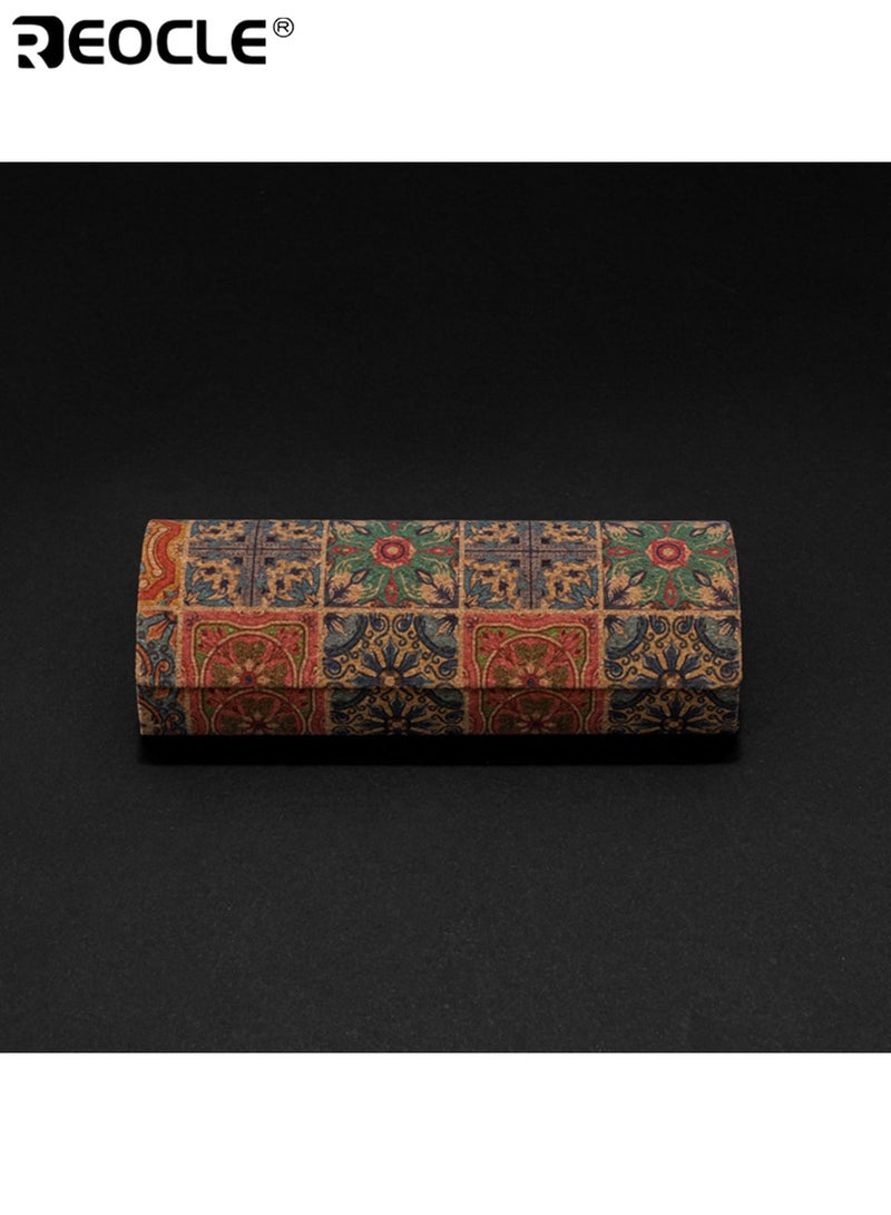 ريوكل حافظة نظارات مغناطيسية بوهيمية عتيقة، حامل نظارات محمول من الجلد الصناعي، إكسسوار واقي، تصميم بوهو شيك. الرجال النساء - Image 2