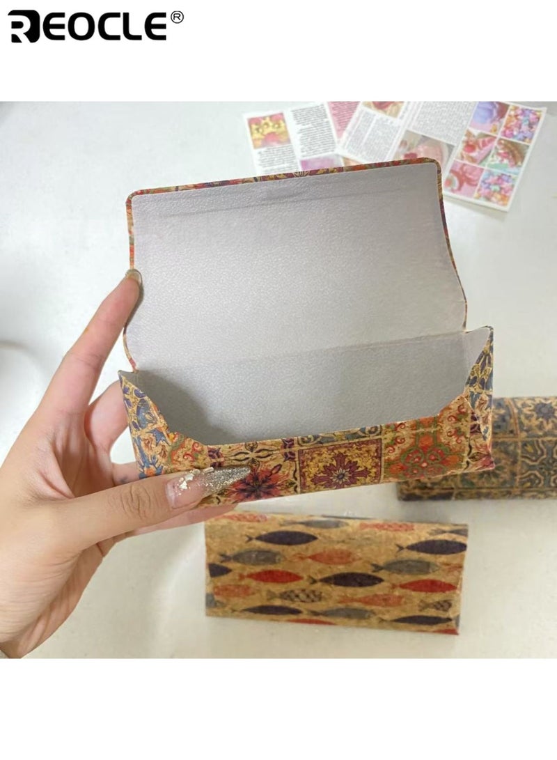 ريوكل حافظة نظارات مغناطيسية بوهيمية عتيقة، حامل نظارات محمول من الجلد الصناعي، إكسسوار واقي، تصميم بوهو شيك. الرجال النساء - Image 5