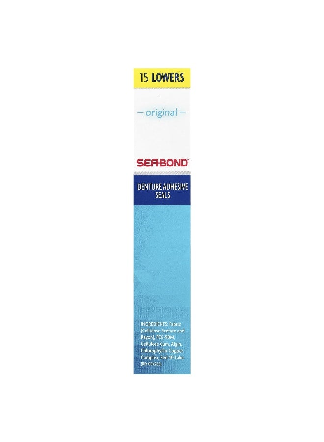 Sea-Bond SeaBond, Denture Adhesive Seals, Original, 15 Lowers  - Image 2