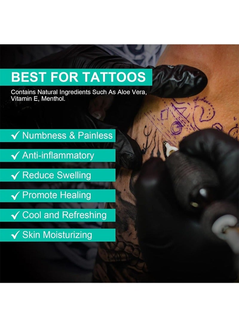 Elaimei Tattoo Numbing Cream Before Tattoo, 6-8 Hours Maximum Strength Painless Tattoo Numbing Cream for Tattoos with Aloe Vera, Vitamin E, Lecithin（50ml）  - Image 4
