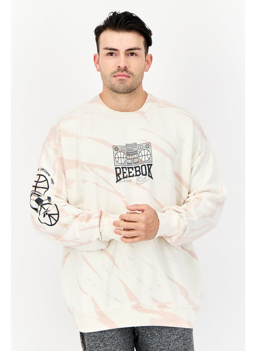 Reebok Men Sportswear Fit Long Sleeves Outdoor Sweatshirt, Beige  - Image 1