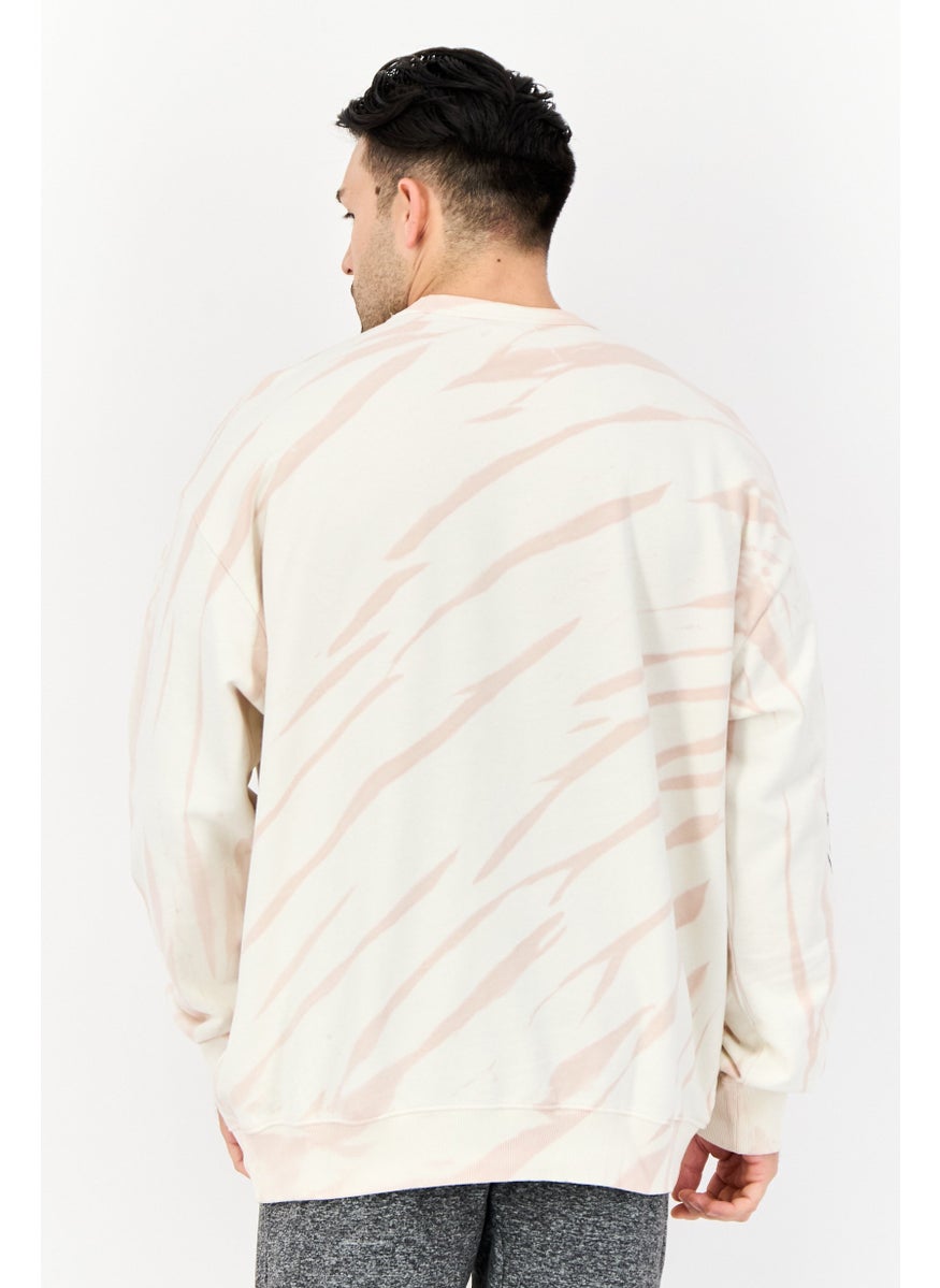 Reebok Men Sportswear Fit Long Sleeves Outdoor Sweatshirt, Beige  - Image 4