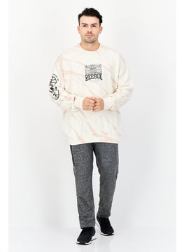 Reebok Men Sportswear Fit Long Sleeves Outdoor Sweatshirt, Beige  - Image 3