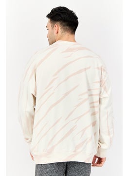 Reebok Men Sportswear Fit Long Sleeves Outdoor Sweatshirt, Beige  - Image 4