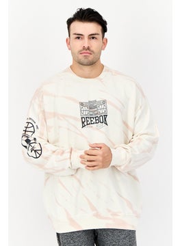 Reebok Men Sportswear Fit Long Sleeves Outdoor Sweatshirt, Beige  - Image 1