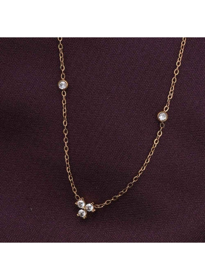 PALMONAS 18k Gold Tone Plated Trio of Twinkle Necklace
 for Women - Image 3