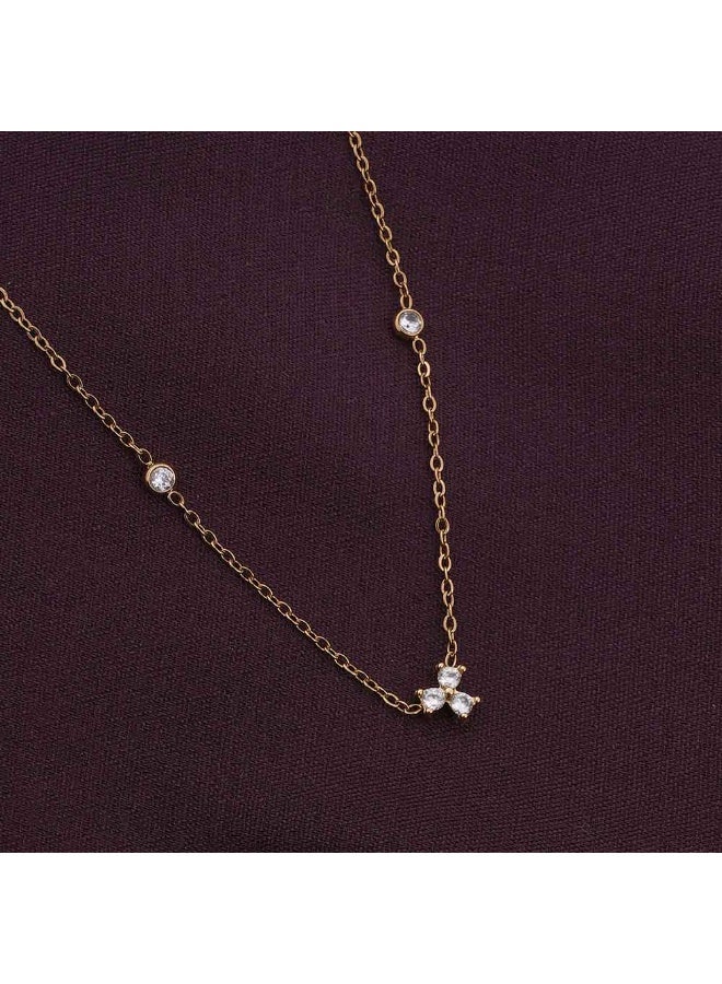 PALMONAS 18k Gold Tone Plated Trio of Twinkle Necklace
 for Women - Image 2