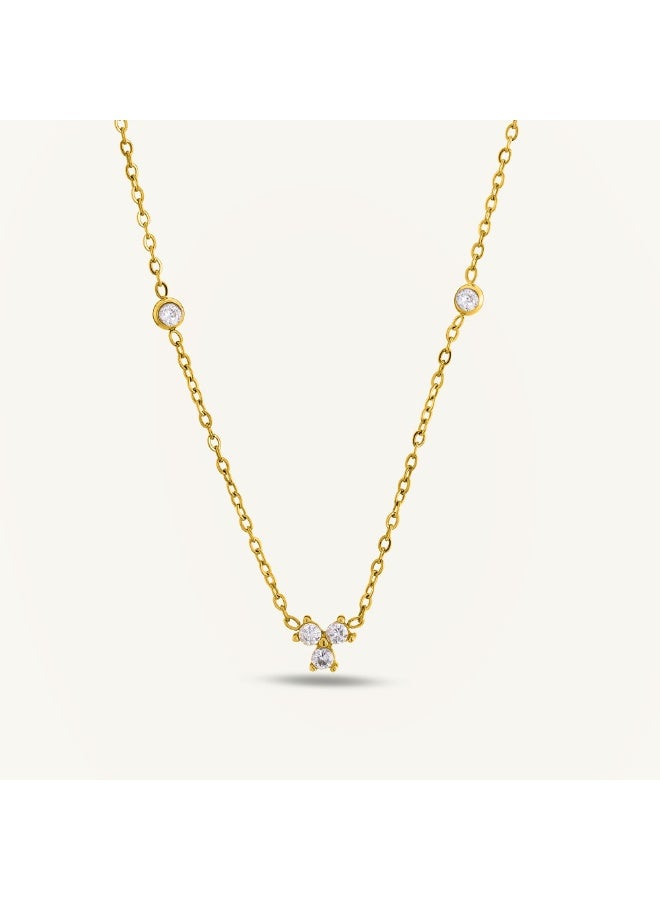 PALMONAS 18k Gold Tone Plated Trio of Twinkle Necklace
 for Women - Image 1