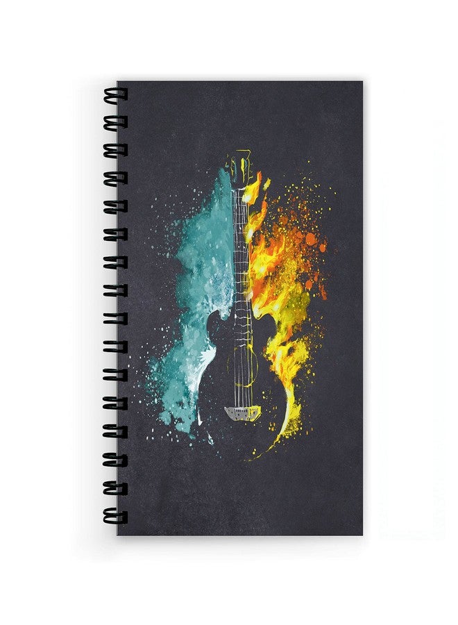 Plan To Gift Guitar music Spiral Wiro Unruled Blank Pages Notebook Diary Journal Drawing Book Size-A5(6X9 Inches) (Guitar music) - Image 1