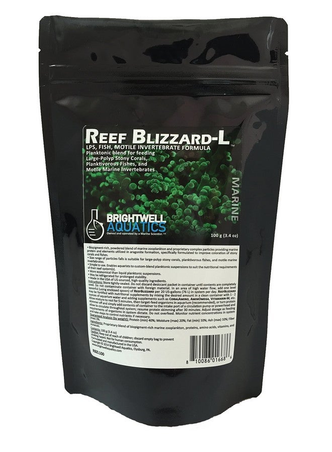 Brightwell Aquatics Reef Blizzard L - Powder Planktonic Food Blend to Feed Large Stony Corals & Planktivorous Fish - Image 1