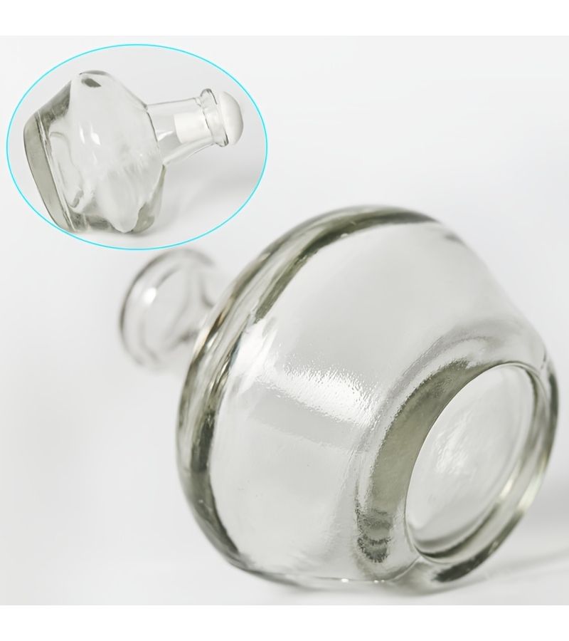1 Pack 2.03 Oz Alcohol Lamp with 6 Alcohol Wicks Thick Glass Spirit Lamp Laboratory Bench Lamp Heating Equipment Safe Easy to Clean - Image 5