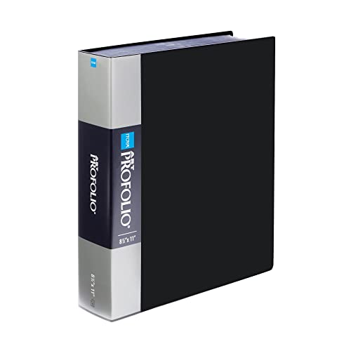Itoya Original Art ProFolio 8.5x11 Black Art Portfolio Binder with Plastic Sleeves with 180 Pages - Portfolio Folder for Artwork with Clear Sheet Protectors - Presentation Book for Art Display - Image 1
