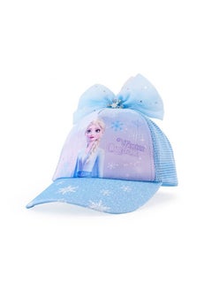 Ice and Snow Adventure Children's Baseball Hat Girl's Duck Tongue Hat Summer Thin Mesh Sunshade and Sunscreen Braid