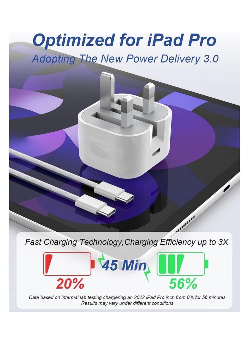 general 20 W PD Fast Charger with 6FT USB C to Type C Cable USB C Charger Adapter for iPhone 16/16 Pro/15/15 Plus/15 Pro/15 Pro Max - Image 2
