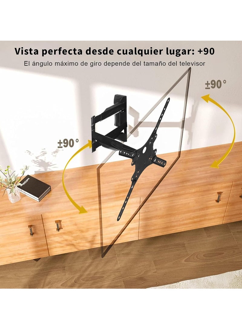 Movable TV Stand, Supports 32-55 inch Screens, Max 35kg, Tilt and Rotate, Space Saving, Universal Compatibility, VESA 400x400mm, Anti-Glare Articulating Arm, TV Base Tilt, Extend and Retract - Image 2