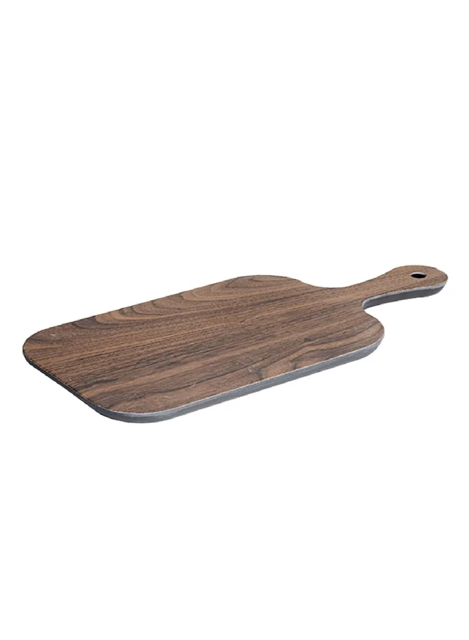 PARFAIT Bamboo Fibre Rectangular Serving Plate with Handle Brown 8 x 48 x 28 cm BB22294BF