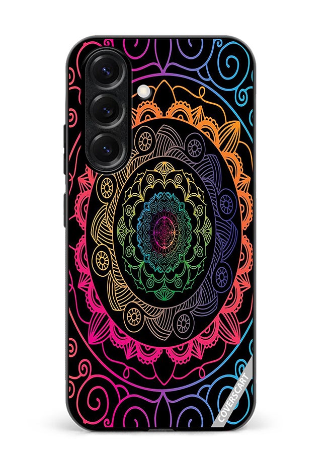VR CREATIVE Protective Case Cover For Samsung Galaxy S25 Mandala Design Multicolour