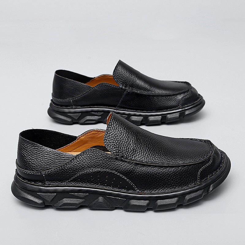 Ultra-Light Men'S Leather Shoes Handmade Genuine Leather Shoes All-Match Outdoor Plus Size Lightweight Loafers Men'S Shoes Old Men'S Shoes - Image 4