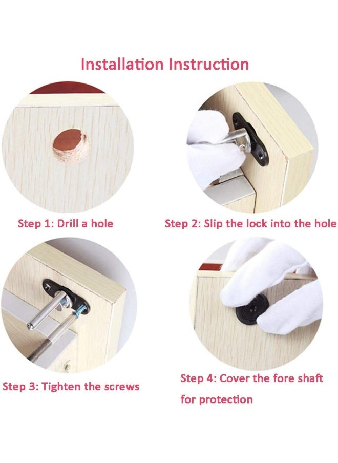 NJM - NJM Triple Drawer Lock 288-16 mm for Locking Three Drawers with one Lock, 2 Pieces - Image 1