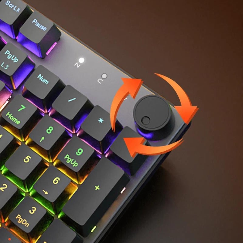 MEETION MT-MK009Pro Wired Mechanical Gaming Keyboard, Full Size 104/105+1 Keys, Red Hot-Swap Switches, RGB Backlight, Black - Image 5