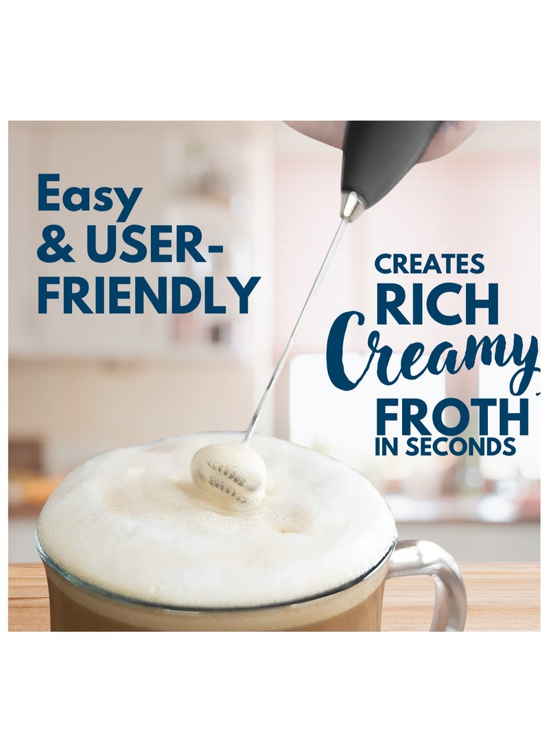 Prime Perks - Prime Perks® | Double Whisk Milk Frother with Stand, Coffee Mixer, Handheld Foam Maker with Stainless Electric Whisk For Coffee, Cappuccino, Latte, Frappe, Matcha, Hot Chocolate - Image 1