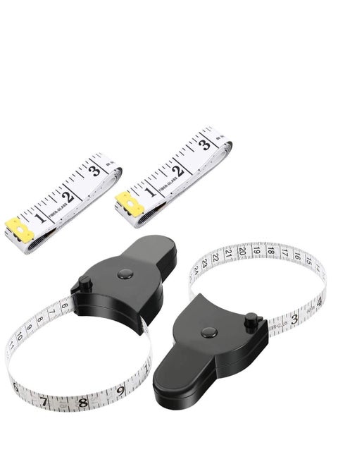 Body Measuring Tape 60 Inch Tape Measure, Measuring Tape Tailor Retract Measuring Tape Ergonomic Design Measuring Tapes and Soft Tape Measure for Tailor and Body Measurement 4 Pcs