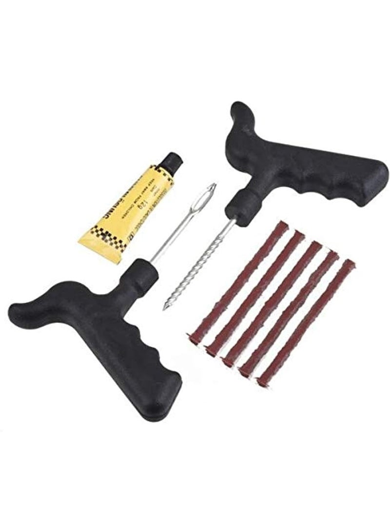 Universal Tubeless Tyre Puncture Repair Kit with Rubberized Anti-Slip Hand Tools for Better Grip, Cars and Bike, Tubeless Tyre Repair Emergency Kit - Image 1
