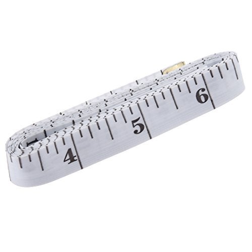GDMINLO Soft Tape Measure Double Scale Body Sewing Flexible Tailor Craft Vinyl Ruler for Weight Loss Medical Body Measurement, Has Centimetre Scale on Reverse Side 60-inch（White） - Image 2