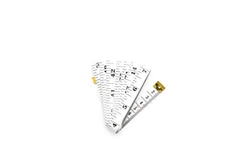 GDMINLO Soft Tape Measure Double Scale Body Sewing Flexible Tailor Craft Vinyl Ruler for Weight Loss Medical Body Measurement, Has Centimetre Scale on Reverse Side 60-inch（White） - Image 4