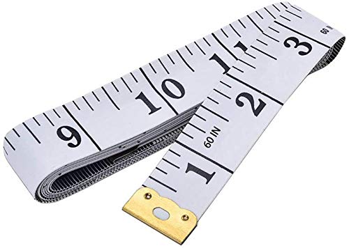 GDMINLO Soft Tape Measure Double Scale Body Sewing Flexible Tailor Craft Vinyl Ruler for Weight Loss Medical Body Measurement, Has Centimetre Scale on Reverse Side 60-inch（White） - Image 1