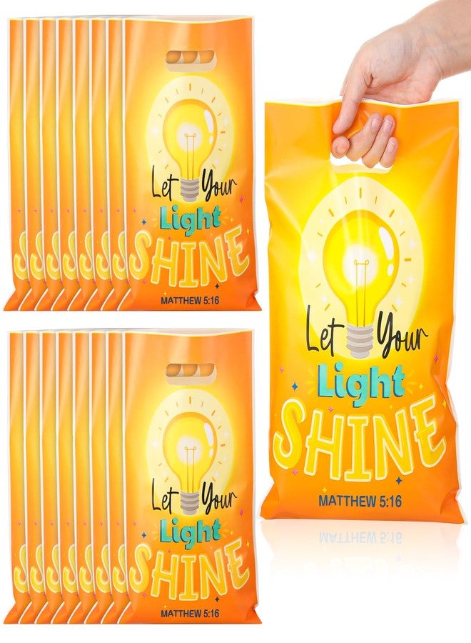 Panelee 50 Pcs VBS 2026 Let Your Light Shine Gift Bags Religious Christian Plastic Goody Bags with Handles Cross Candy Treat Gifts for Sunday School Church Party Supplies Party Favor Decoration - Image 1