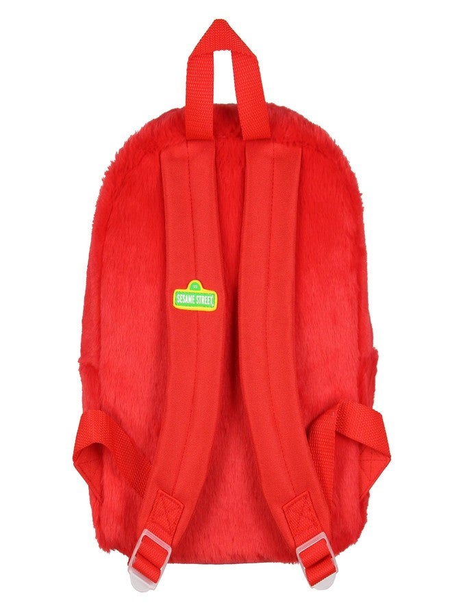 INTIMO Sesame Street Plush Furry Elmo Smile Face 12 Inch Backpack For Daily Use - Image 5